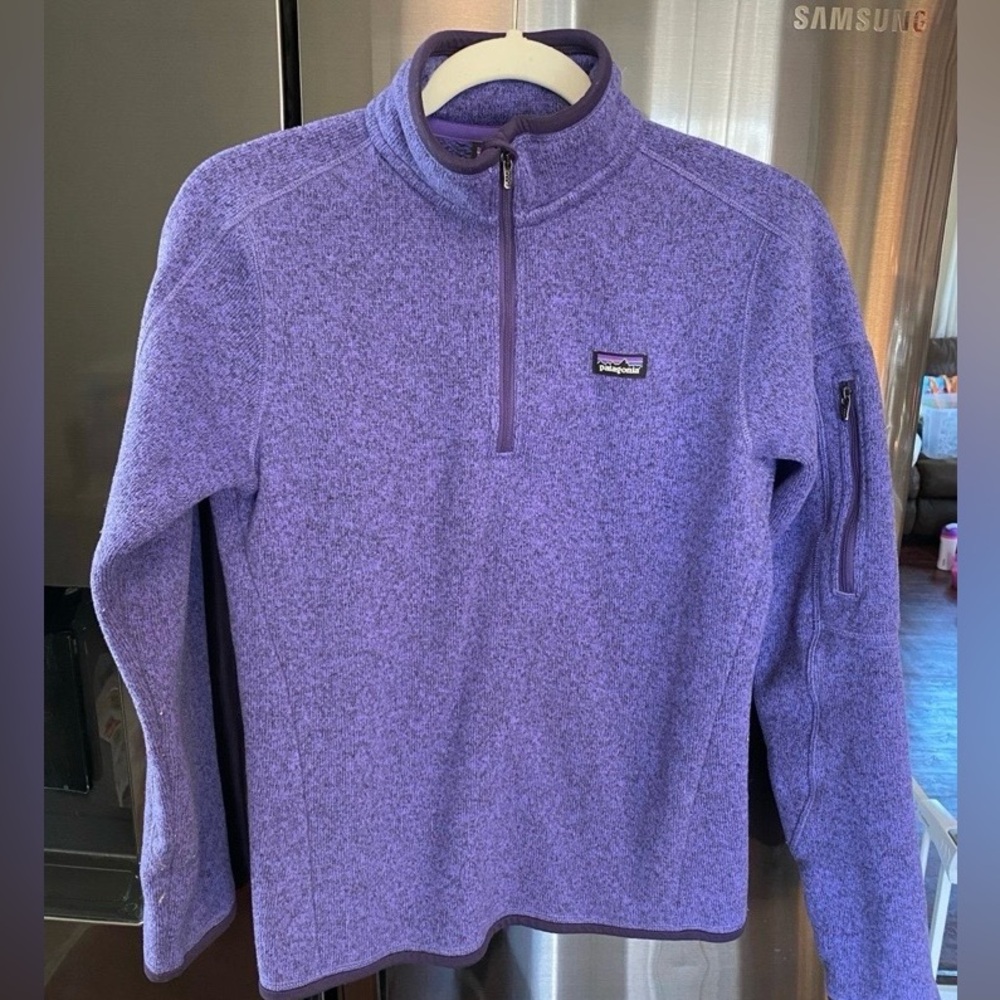 Purple Patagonia 1/4 zip Better Sweater size small.